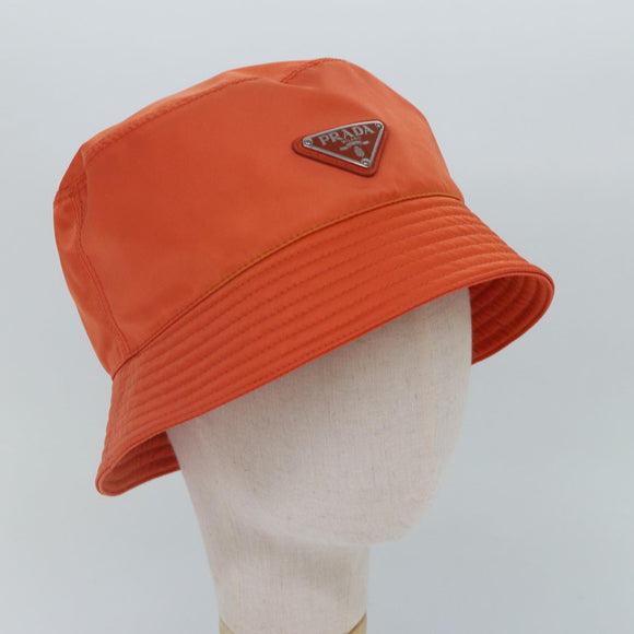 PRADA Fischerhut Nylon L Orange Auth 88334V