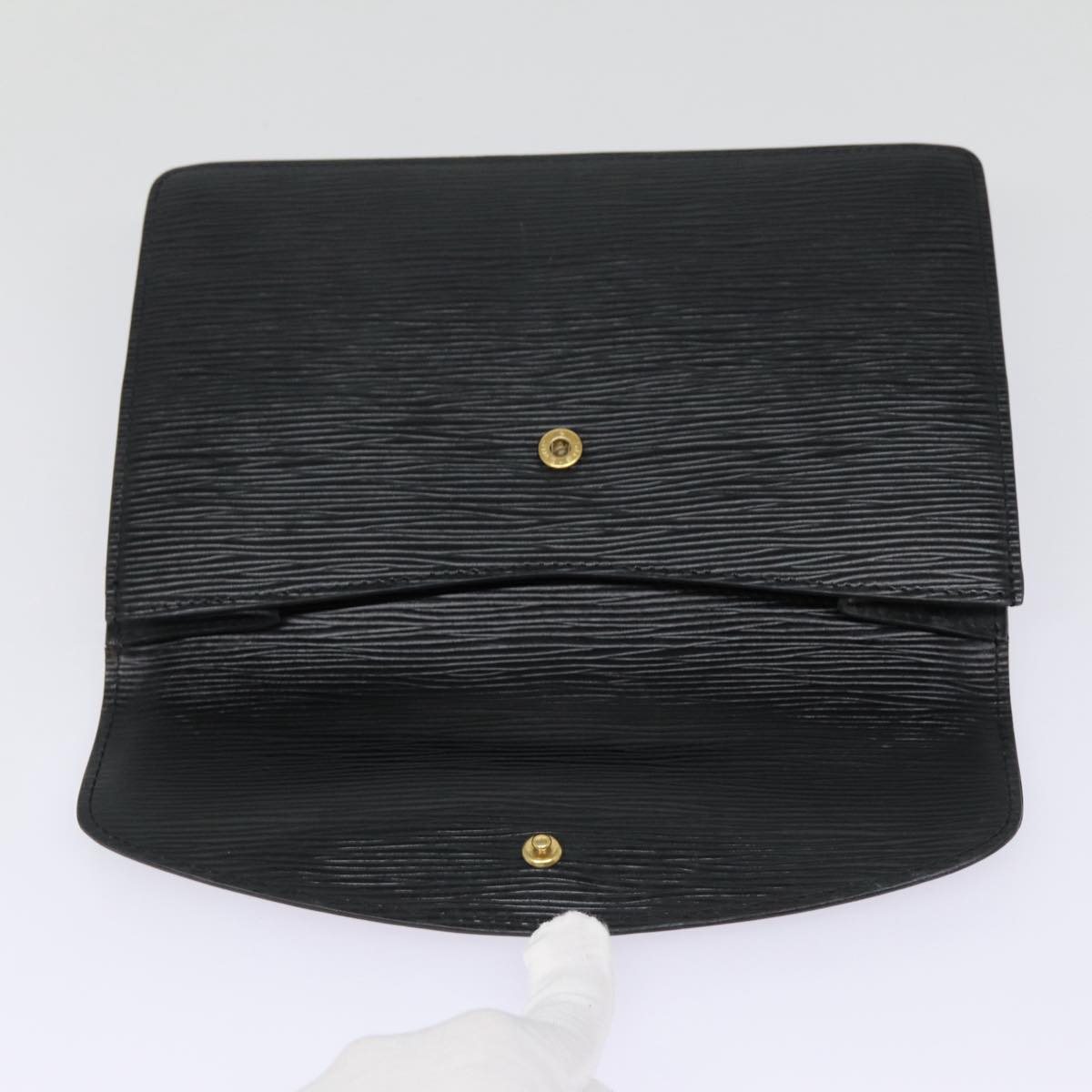 LOUIS VUITTON Epi Montaigne 23 Clutch Bag Black M52662 LV Auth 88335