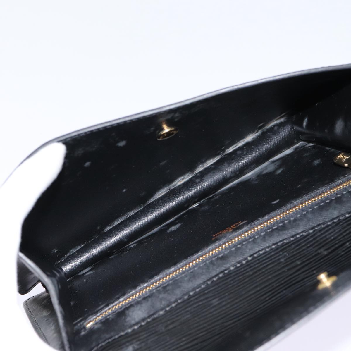 LOUIS VUITTON Epi Montaigne 23 Clutch Bag Black M52662 LV Auth 88335