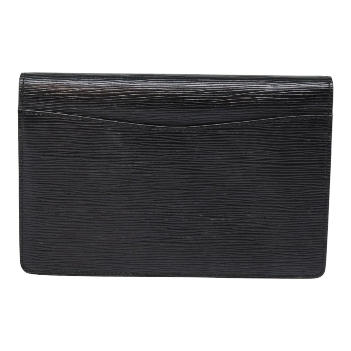 LOUIS VUITTON Epi Montaigne 23 Clutch Bag Black M52662 LV Auth 88335