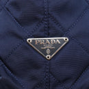 PRADA Shoulder Bag Nylon Navy Silver Auth 88342-17