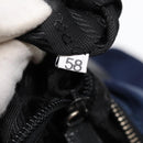 PRADA Shoulder Bag Nylon Navy Silver Auth 88342-12