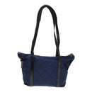 PRADA Shoulder Bag Nylon Navy Silver Auth 88342-2