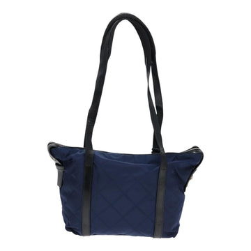 PRADA Shoulder Bag Nylon Navy Silver Auth 88342 - 0
