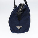 PRADA Shoulder Bag Nylon Navy Silver Auth 88342-4