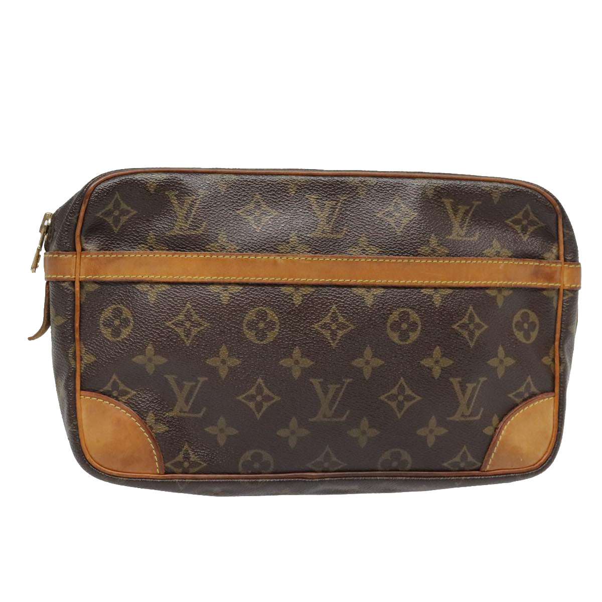 LOUIS VUITTON Monogram Compiegne 28 Clutch Bag M51845 LV Auth 88381