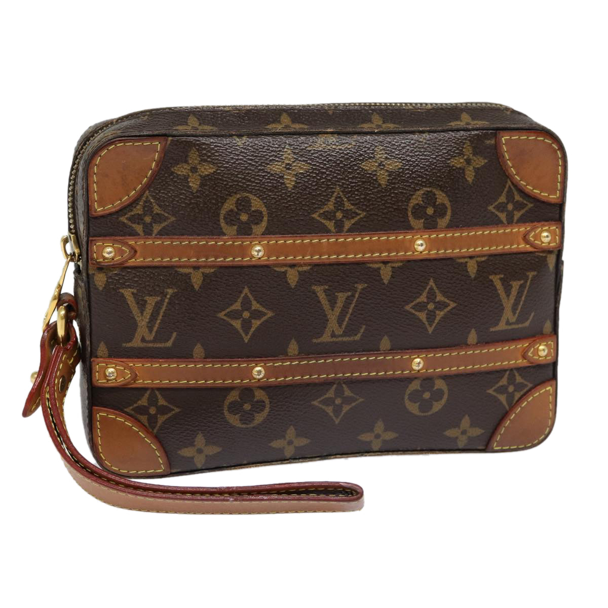 LOUIS VUITTON Monogram Soft Trunk Posh Clutch Bag M44779 LV Auth 88388