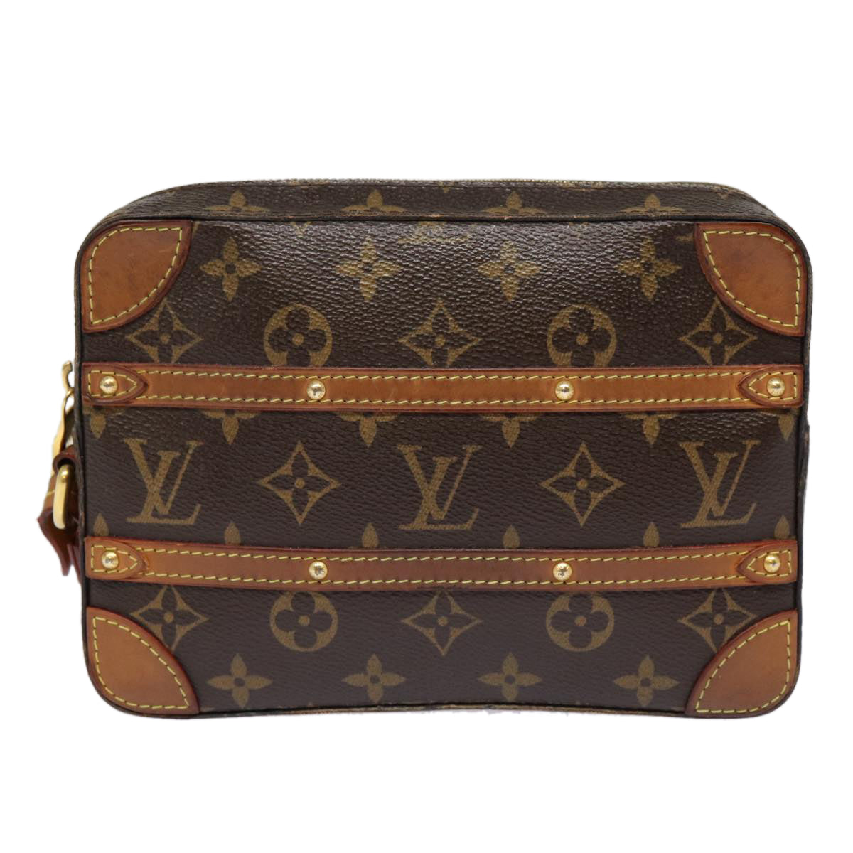 LOUIS VUITTON Monogram Soft Trunk Posh Clutch Bag M44779 LV Auth 88388