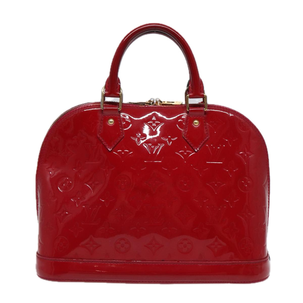 LOUIS VUITTON Monogram Vernis Alma PM Hand Bag Rose Indian M91770 LV Auth 88393