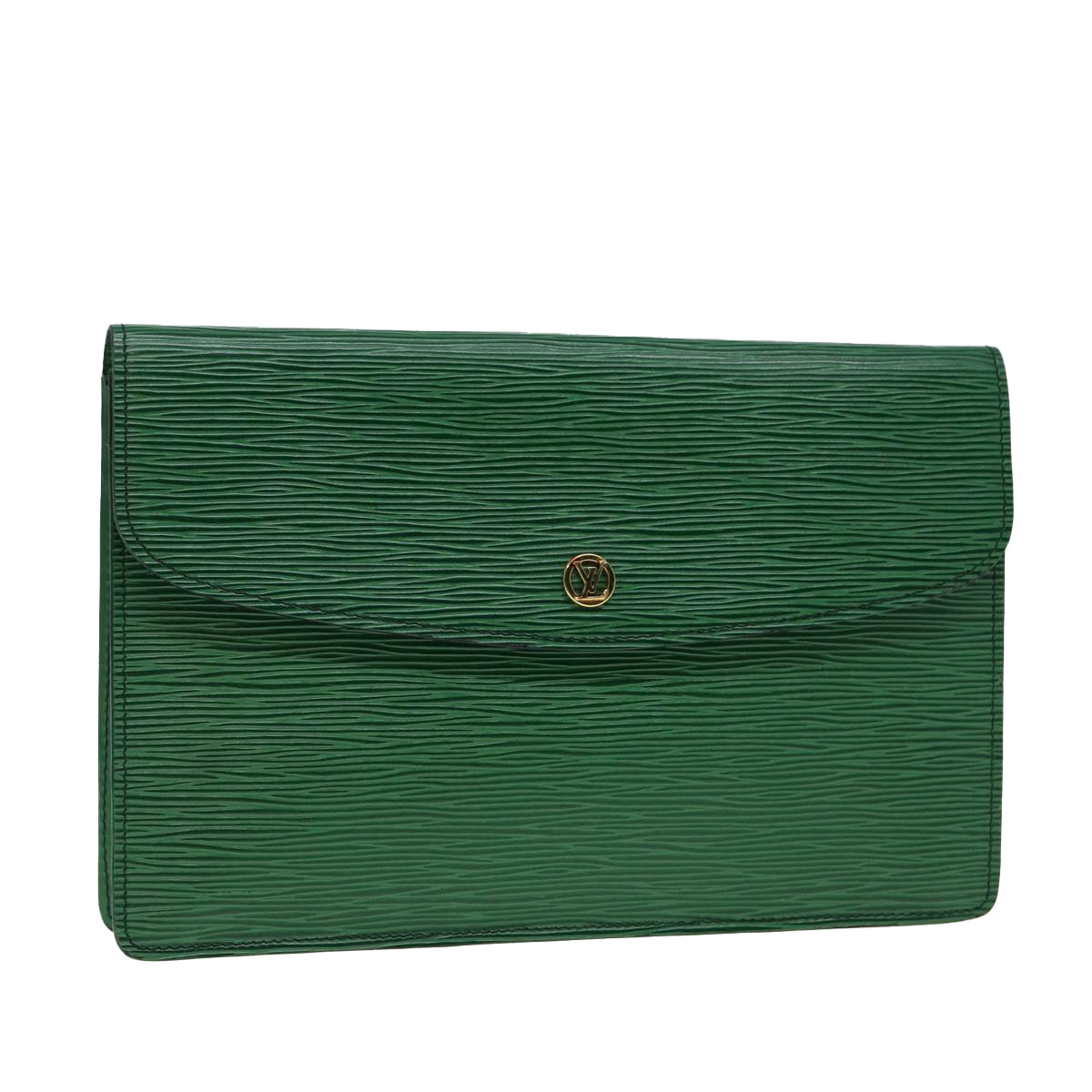 LOUIS VUITTON Epi Montaigne 27 Clutch Bag Green M52654 LV Auth 88397