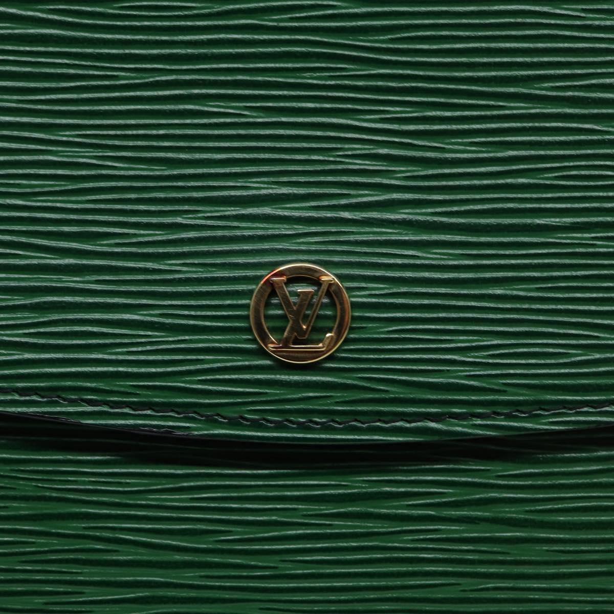 LOUIS VUITTON Epi Montaigne 27 Clutch Bag Green M52654 LV Auth 88397