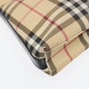 BURBERRY Nova Check Shoulder Bag PVC Beige Auth 88400-9