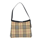 BURBERRY Nova Check Shoulder Bag PVC Beige Auth 88400-13