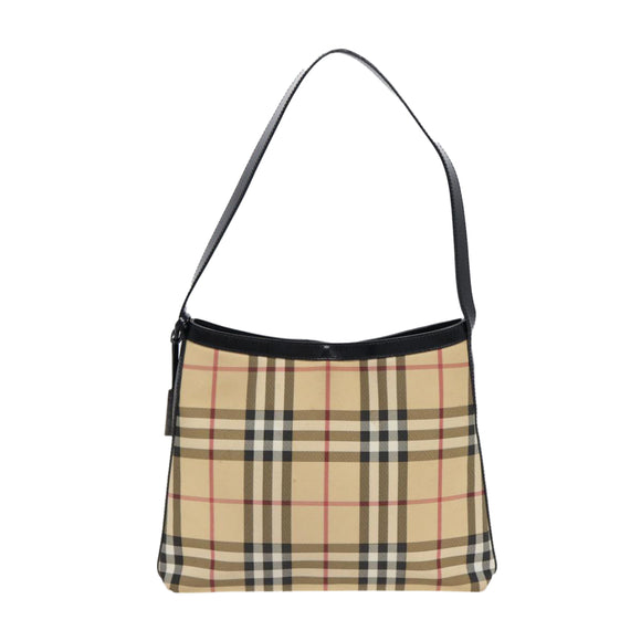 BURBERRY Nova Check Umhängetasche PVC Beige Auth 88400