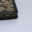 CELINE C Saluki Shoulder Bag Canvas Beige Auth 88426-16