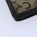 CELINE C Saluki Shoulder Bag Canvas Beige Auth 88426-17