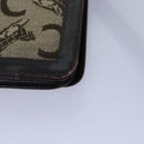 CELINE C Saluki Shoulder Bag Canvas Beige Auth 88426-8