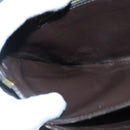 CELINE C Saluki Shoulder Bag Canvas Beige Auth 88426-21