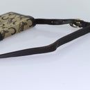 CELINE C Saluki Shoulder Bag Canvas Beige Auth 88426-7