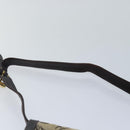 CELINE C Saluki Shoulder Bag Canvas Beige Auth 88426-14