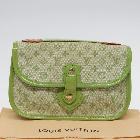 LOUIS VUITTON Monogram Mini Trousse Marie Kate Pouch Green M92935 Auth 88437V
