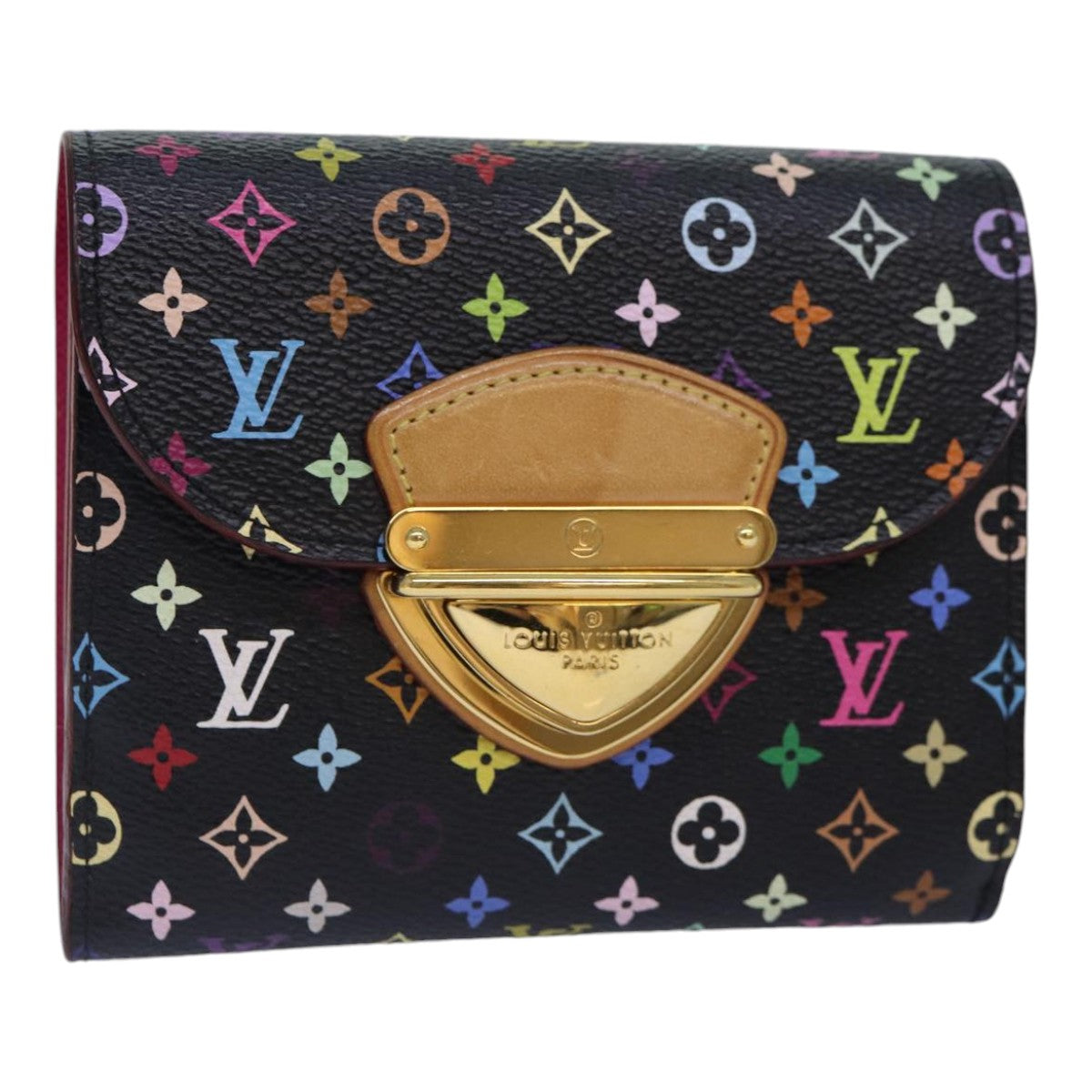 LOUIS VUITTON Multicolor Portefeuille Koala Wallet Black M58015 LV Auth 88456A