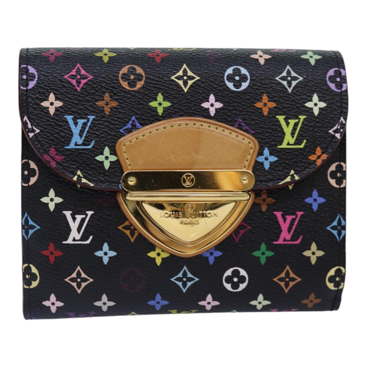 LOUIS VUITTON Multicolor Portefeuille Koala Wallet Black M58015 LV Auth 88456A