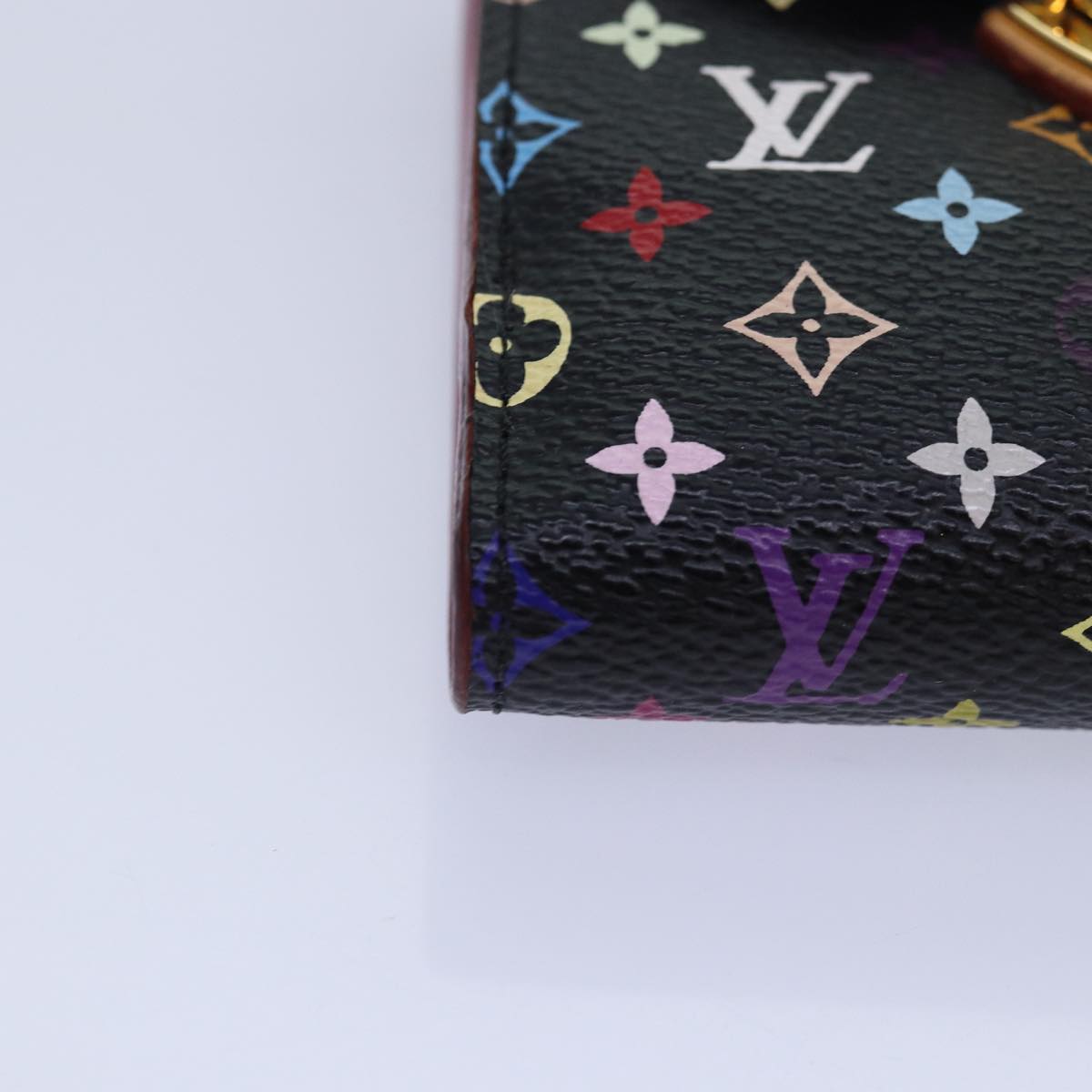 LOUIS VUITTON Multicolor Portefeuille Koala Wallet Black M58015 LV Auth 88456A