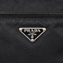 PRADA Schultertasche Nylon Schwarz Silber Original 88470-17