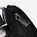 PRADA Schultertasche Nylon Schwarz Silber Original 88470-10