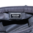 PRADA Schultertasche Nylon Schwarz Silber Original 88470-18