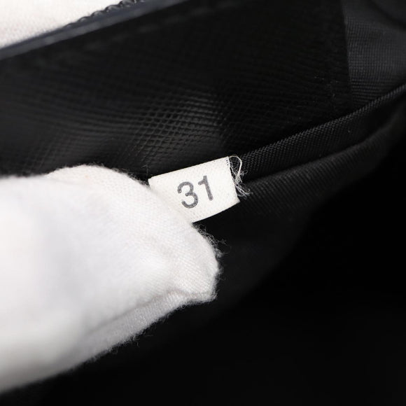 PRADA Schultertasche Nylon Schwarz Silber Original 88470