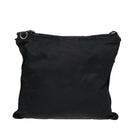 PRADA Shoulder Bag Nylon Black Silver Auth 88470-2