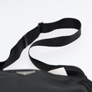 PRADA Schultertasche Nylon Schwarz Silber Original 88470-8
