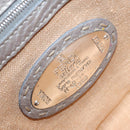 FENDI Celeria Hand Bag Leather Silver Auth 88496-18