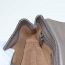 FENDI Celeria Hand Bag Leather Silver Auth 88496-20