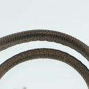 FENDI Celeria Hand Bag Leather Silver Auth 88496-7