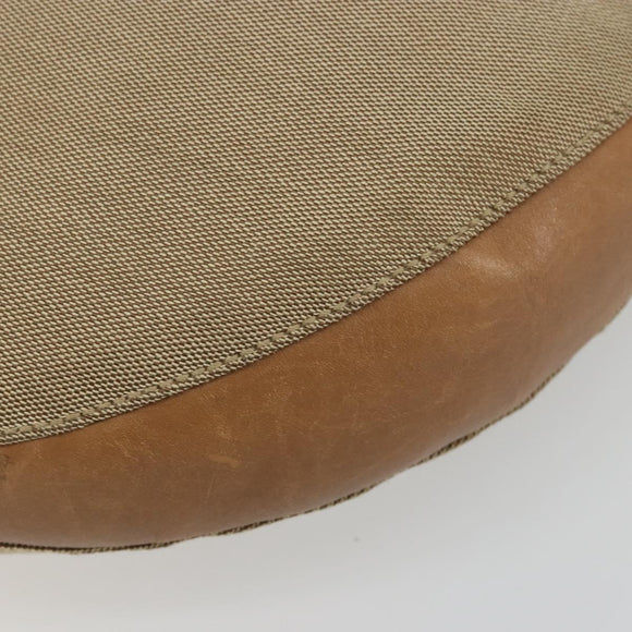 GUCCI Schoudertas Canvas Leer Beige Bruin Zilver 109210 Auth 88498