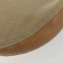 GUCCI Schoudertas Canvas Leer Beige Bruin Zilver 109210 Auth 88498-16