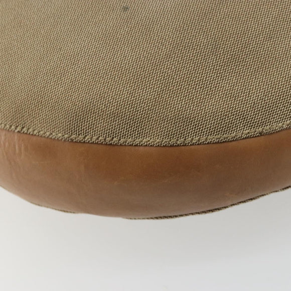 GUCCI Schoudertas Canvas Leer Beige Bruin Zilver 109210 Auth 88498