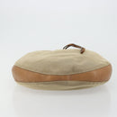 GUCCI Schoudertas Canvas Leer Beige Bruin Zilver 109210 Auth 88498-5