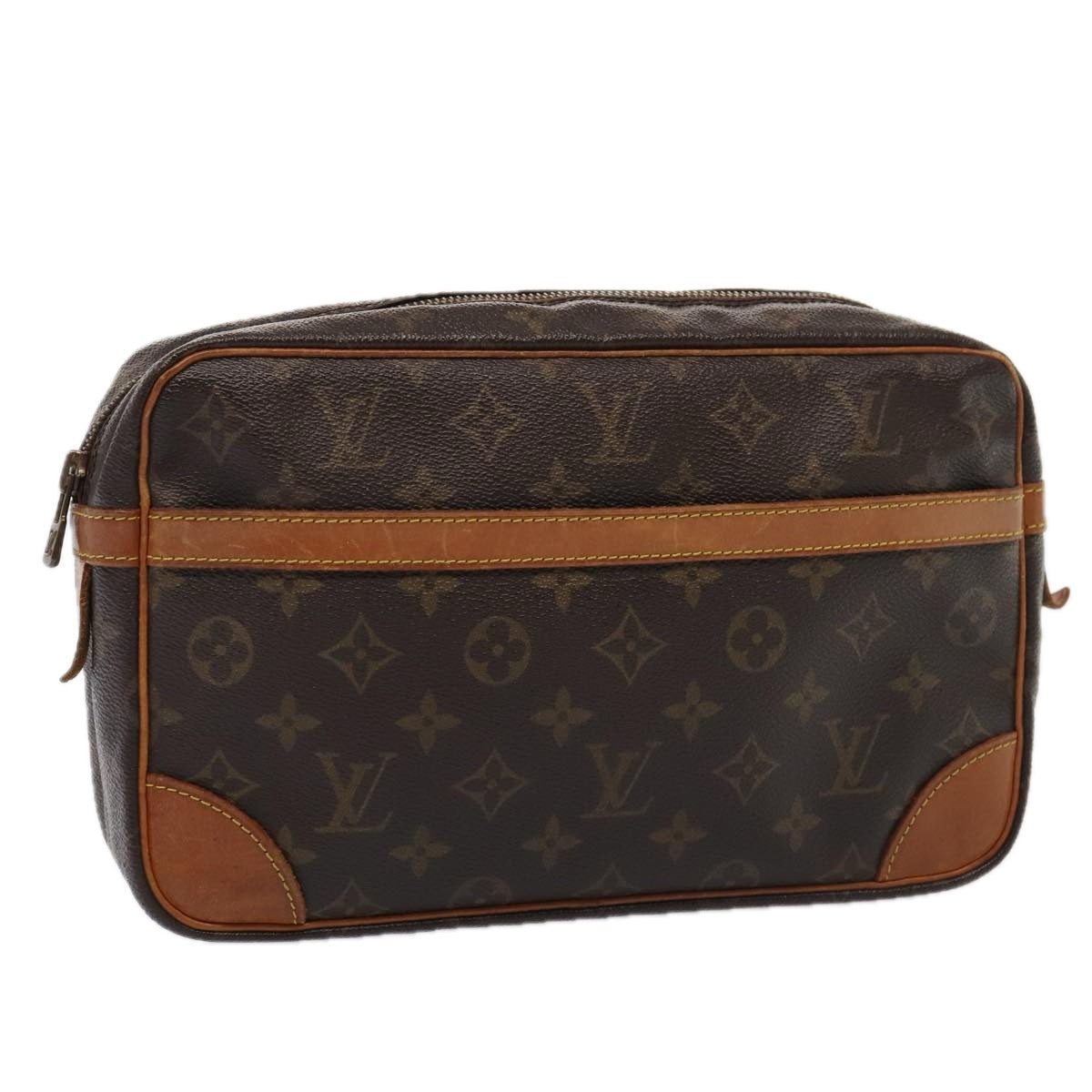 LOUIS VUITTON Monogram Compiegne 28 Clutch Bag M51845 LV Auth 88593