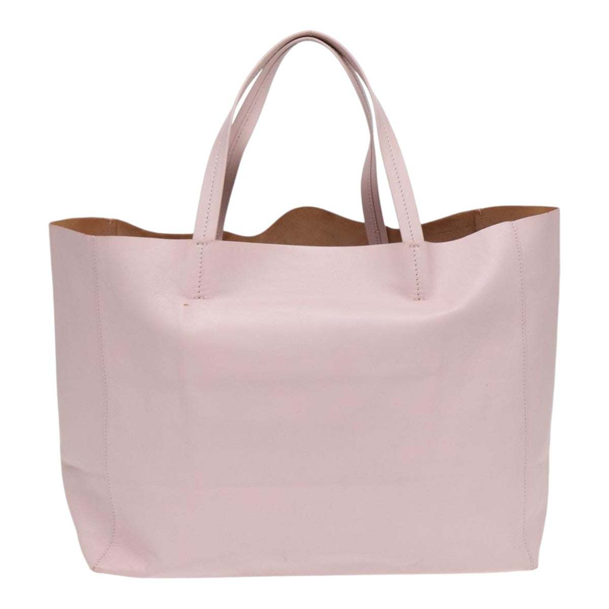 CELINE Horizontalkava Tote Bag Leather Pink Gold Auth 88614 - 0