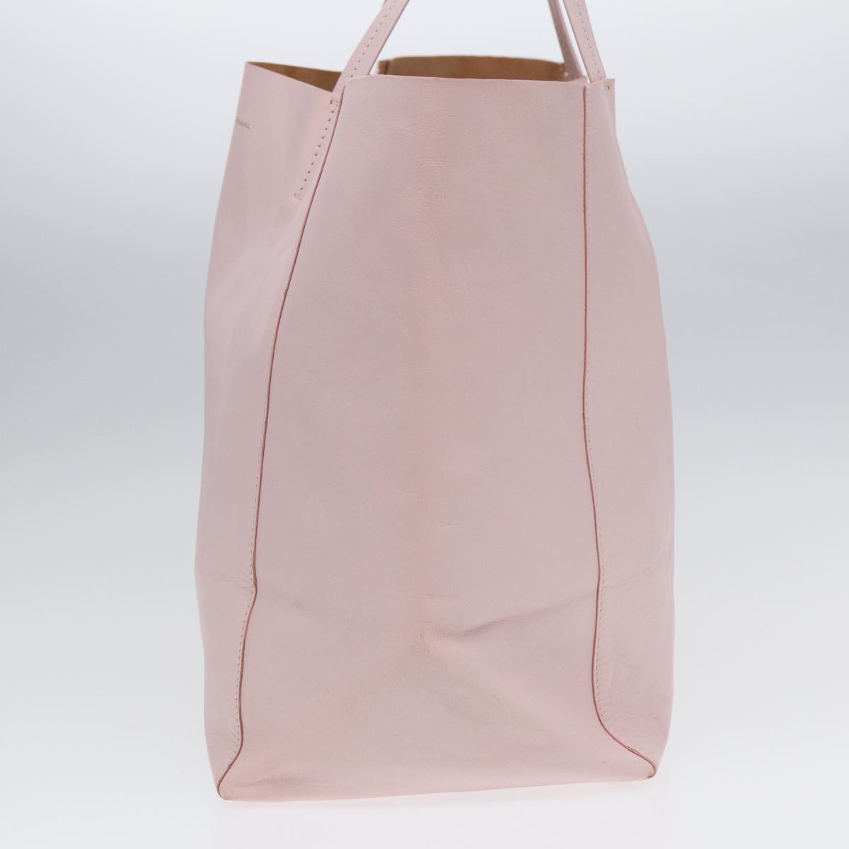 CELINE Horizontalkava Tote Bag Leather Pink Gold Auth 88614