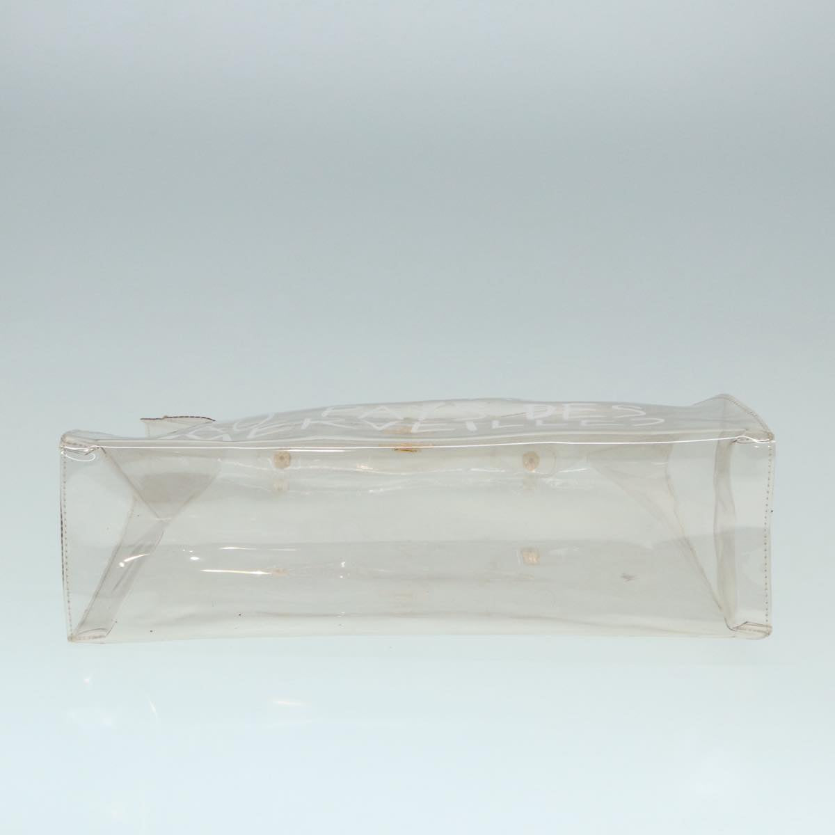 HERMES Vinyl Kelly Hand Bag Vinyl Clear Auth 88638