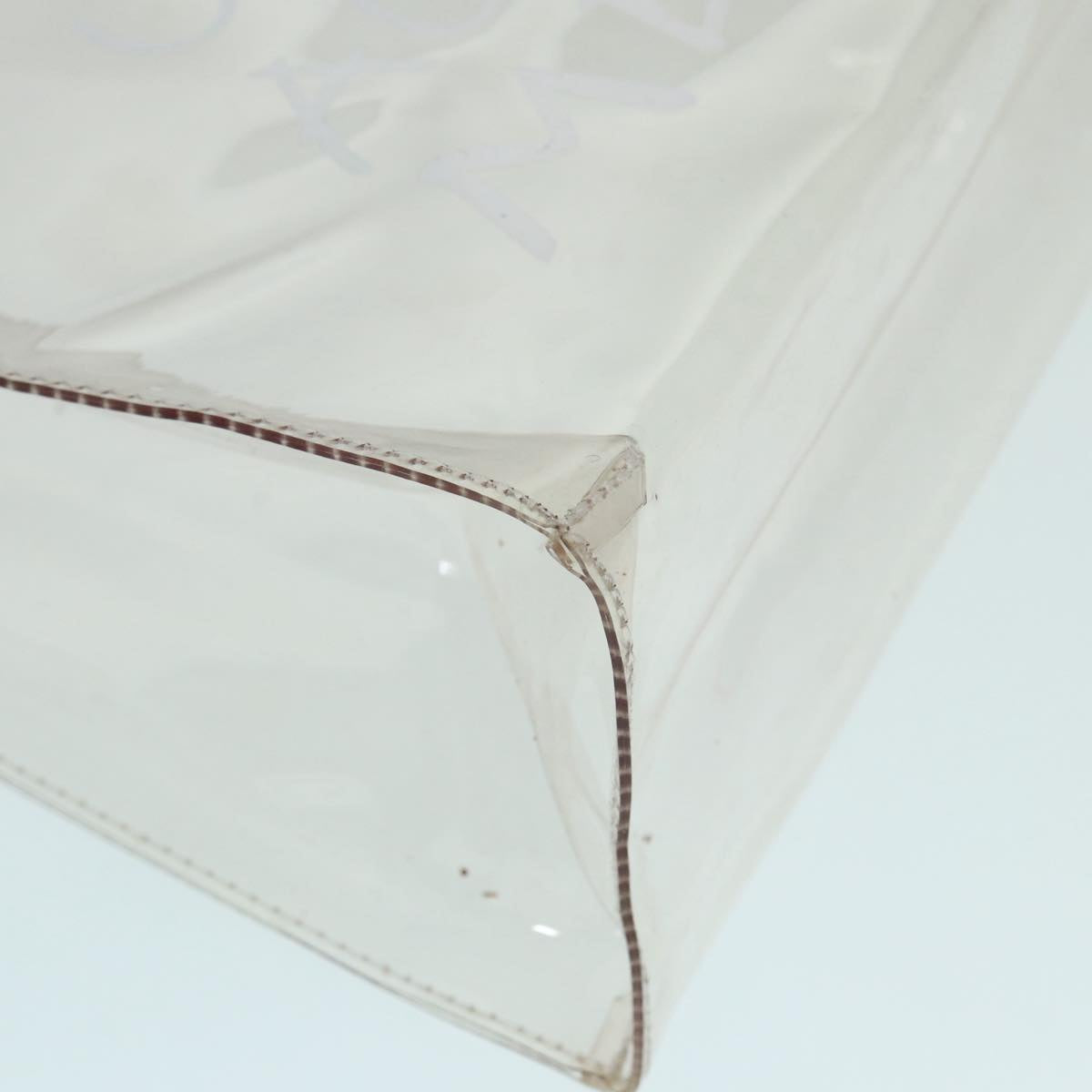 HERMES Vinyl Kelly Hand Bag Vinyl Clear Auth 88638