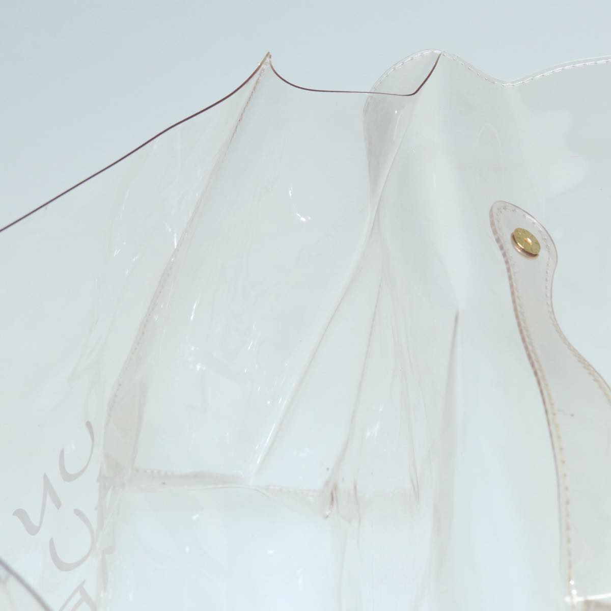 HERMES Vinyl Kelly Hand Bag Vinyl Clear Auth 88638