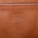 LOEWE Anagram Attache Case Trunk Leather Brown Gold Auth 88655-20