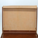 LOEWE Anagram Attache Case Trunk Leather Brown Gold Auth 88655-21