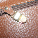 LOEWE Anagram Attache Case Trunk Leather Brown Gold Auth 88655-25